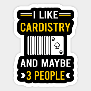 3 People Cardistry Cardist Sticker